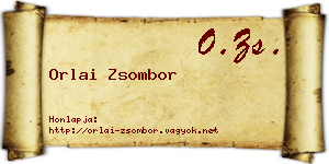 Orlai Zsombor névjegykártya